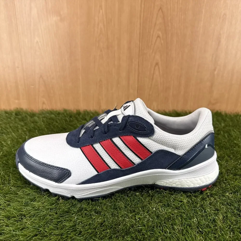 adidas SW 5540 Spikeless Golf White Pure Ruby Collegiate Navy JH6269 Mens Sz 9.5